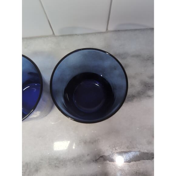 Anchor Hocking Cobalt Blue Whiskey Glasses,‎ Old Fashioned Glasses, Barware - Picture 6 of 9